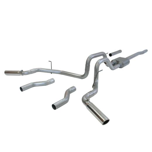 Flowmaster American Thunder Cat-Back Exhaust System - Dual Rear/Side Exit with Super 40 Series Muffler and 3