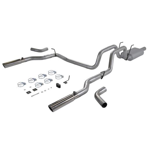 Flowmaster Cat-back System 409S - Dual Rear/Side Exit -American Thunder-Mild/Moderate Sound