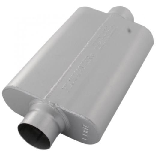 Flowmaster 50 Series Race Muffler 409S - 2.50 Center In / 2.50 Center Out -Aggressive Sound