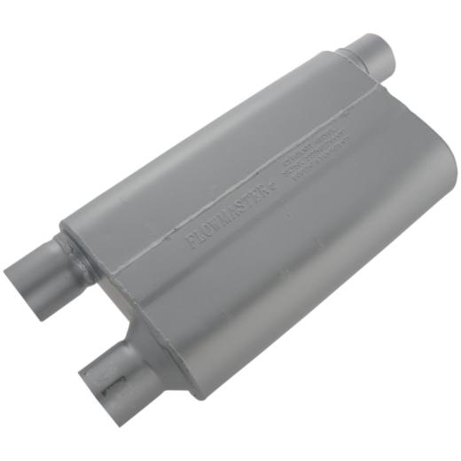 Flowmaster 80 Series Muffler 409S - 2.50 Offset In / 2.50 Dual Out - Aggressive Sound