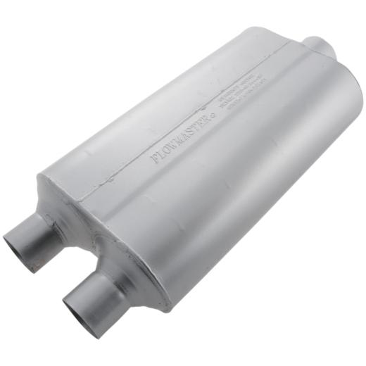 Flowmaster Super 50 Muffler 409S - 2.25 Dual In / 3.00 Center Out - Mild Sound