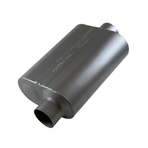 Flowmaster Super 40 Muffler 409S - 3.00 Offset In / 3.00 Center Out - Aggressive Sound