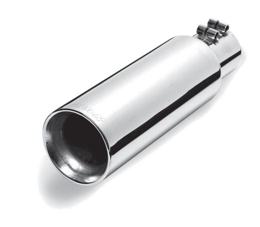 Gibson Muffler Tips - Intercooled Dual Walled (Inlet: 2-1/2 Inch, Outlet: 4 Inch, Overall Length: 12 Inch)