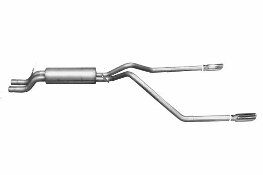 Gibson® Dual Split Rear Exhaust System - Stainless Steel