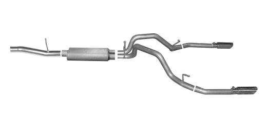 Gibson® Dual Split Rear Exhaust System - Stainless Steel