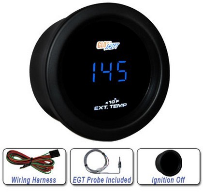 Glowshift Blue Digital Exhaust Temperature Gauge