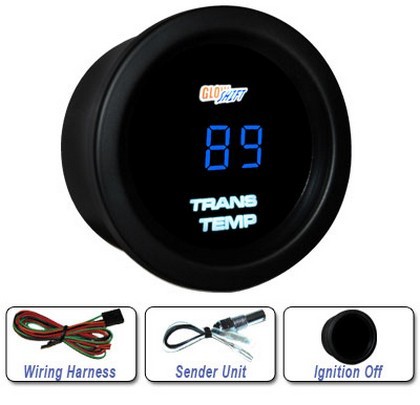 Glowshift Blue Digital Trans Temperature Gauge