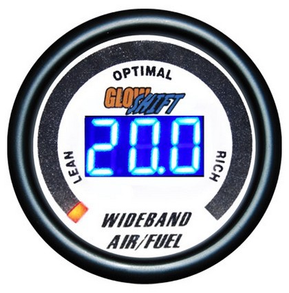 Glowshift Black 7 Series Digital Wideband Air/Fuel Gauge - with Data Logging Output