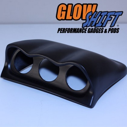 Glowshift Fiberglass Triple Dash Pod - Fiberglass