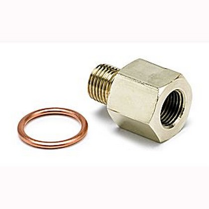 Glowshift M10X1.0 to 1/8 NPT Fitting - Works with Oil Pressure Sensors Only