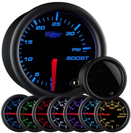 Glowshift Tinted 7 Color Boost Gauge (35 PSI)