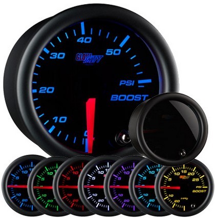 Glowshift Tinted 7 Color Boost Gauge (60 PSI)