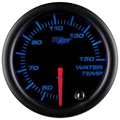 Glowshift Tinted 7 Color Water Temp Gauge - Celsius