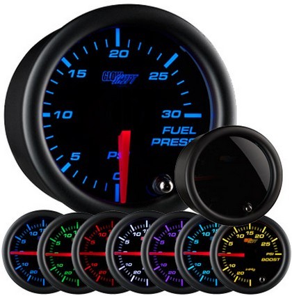 Glowshift Tinted 7 Color Fuel Pressure Gauge (30 PSI)