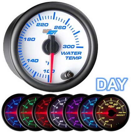 Glowshift White 7 Color Water Temperature Gauge