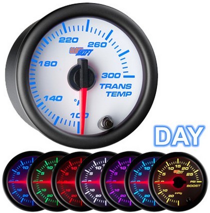 Glowshift White 7 Color Transmission Temp Gauge