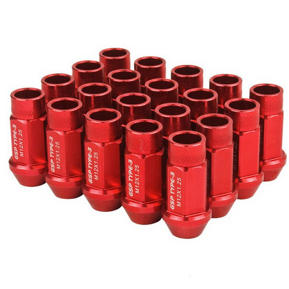 Godspeed Project Lug Nuts - Red, 20 Pieces, Type 3, 50mm