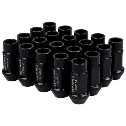 Godspeed Project Lug Nuts - Black, 20 Pieces, Type 3, 50mm