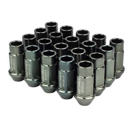 Godspeed Project Lug Nuts - Gun Metal, 20 Pieces, Type 3, 50mm