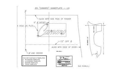 Goodmark Template Kit For Emblem (SS-350 Model)