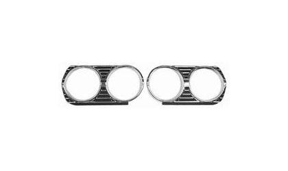 Goodmark Bezel Set For Head Light - Silver Accent