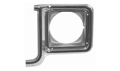 Goodmark Bezel Set For Head Light (Left) - Chrome/Dark Argent