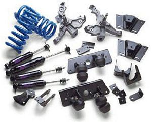 Ground Force Lowering Kit - Front Torsion Bar Keys, Rear Coils, Air Brackets (Lowers Front: 2