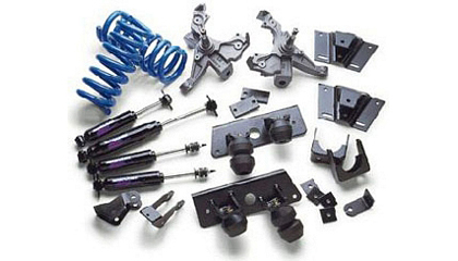 Ground Force Lowering Kit - Coils, Blocks, Bump Stops, U-Bolts, Spring Plates, Rear Shocks (Lowers Front: 1