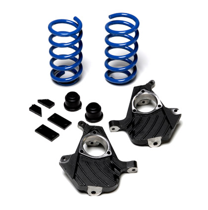 Ground Force Lowering Kit - Front Spindles, Rear Coils, Rear Air Brackets, Sway Bar Spacers (Front Drop: 2