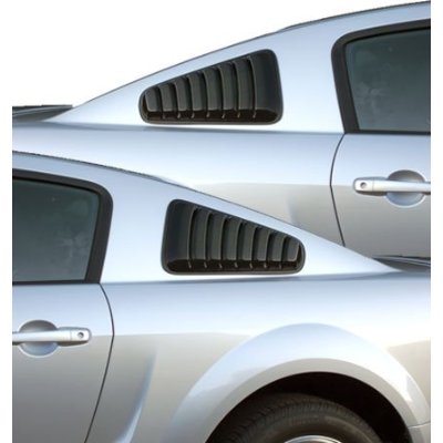 GTS Louvered Quarter Window Cover - Smoke (Pair)