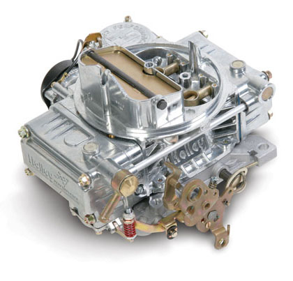 Holley Carburetor - Street, 4 bbl, 600 cfm, Square Flange, Vacuum Secondary, Shiny Finish