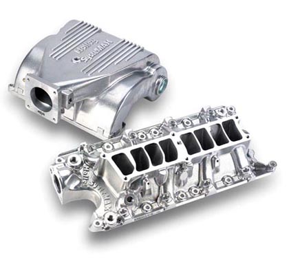 Holley Intake Manifold - Power Band To 6500 RPM, 50 State Legal, Shiny Finish, Street/Strip Use Only