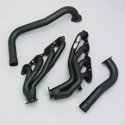 Hooker Emissions Compatible Header (Black Finish) (Tube Size 1.75 in. O.D.) (Collector Size 3 in. O.D.) (Collector Length 3 in.) (Port Shape Same As Port)