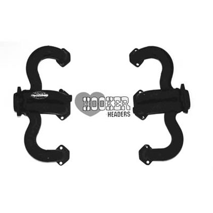 Hooker Street Force Emissions Compatible Header (Black Finish) (Tube Size 1.75 in. O.D.) (Collector Size 3 in. O.D.) (Collector Length 1.5 in.) (Port Shape Rectangle)