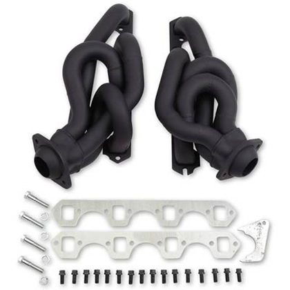 Hooker Street Force Emissions Compatible Header (Black Finish) (Tube Size 1 5/8 in. O.D.) (Collector Size 3 in. O.D.) (Collector 3 in.) (Tuned Equal Length Shorty Style)