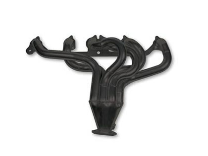 Hooker Emissions Compatible Header (Black Finish) (Tube Size 1.5 in. O.D.) (Collector Size 2.5 in. O.D.) (Collector Length 6 in.) (Port Shape Same As Port)