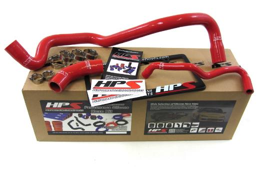 HPS Red Silicone Radiator Hose Kit Coolant - Red