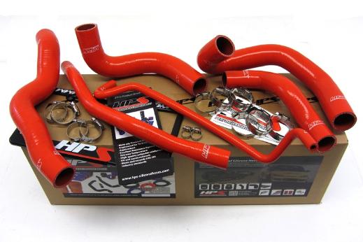 HPS Red Silicone Radiator Hose Kit Coolant - Red