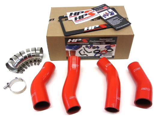 HPS Red Silicone Intercooler Turbo Hose Kit - Red