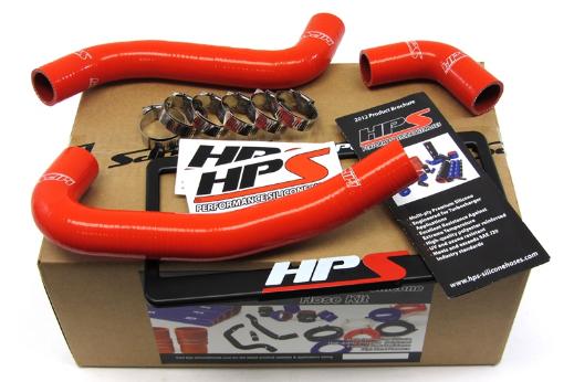 HPS Red Silicone Radiator Hose Kit Coolant - Red