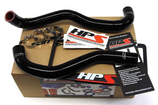 HPS Black Silicone Radiator Hose Kit Coolant 9th Gen - Black