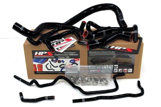 HPS Black MK4 Silicone Radiator Hose Kit Coolant - Black