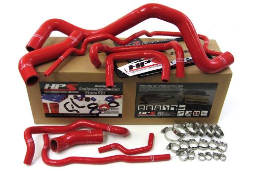 HPS Red MK4 Silicone Radiator Hose Kit Coolant - Red