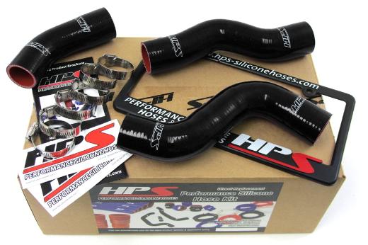 HPS Black FJ80 Silicone Radiator Hose Kit Coolant - Black