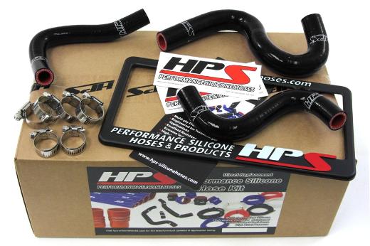 HPS Black AE86 Silicone Heater Coolant Hose Kit - Black