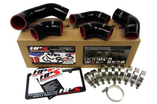 HPS Black EVO 8 9 MR Silicone Intercooler Turbo Hose Kit - Black