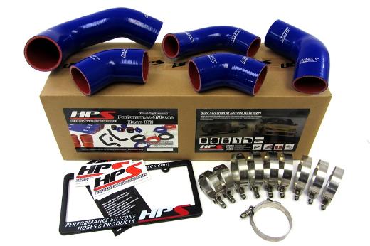 HPS Blue EVO 8 9 MR Silicone Intercooler Turbo Hose Kit - Blue