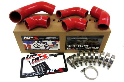 HPS Red EVO 8 9 MR Silicone Intercooler Turbo Hose Kit - Red