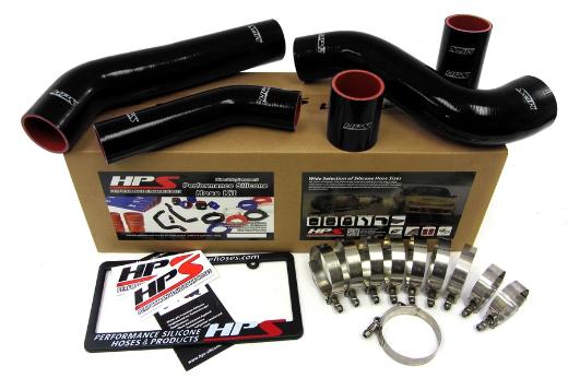 HPS Black EVO 10 Silicone Intercooler Turbo Hose Kit - Black