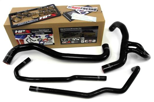 HPS Black Silicone Radiator Hose Kit Coolant - Black